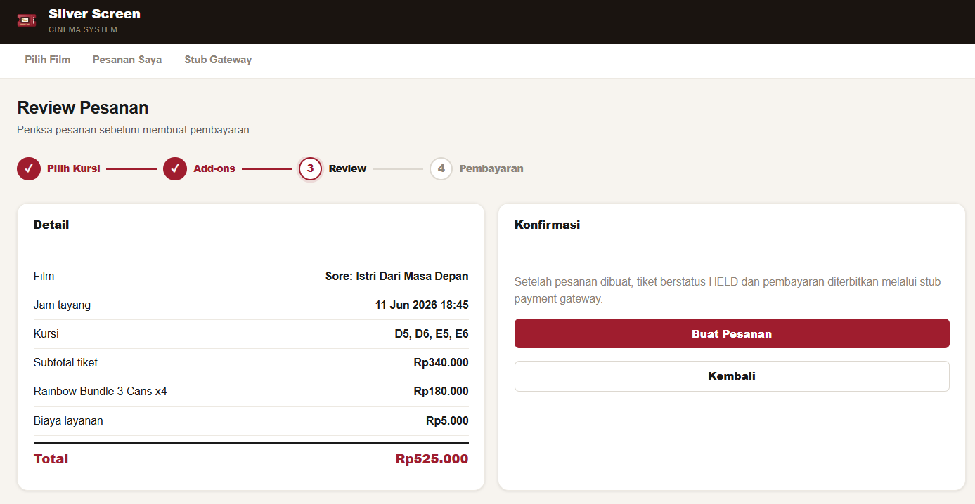 Online Booking Phase 3: Review